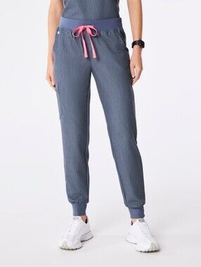 FIGS Zamora Medical Jogging Uniform Pants Size Small Women Color Heathered Denim